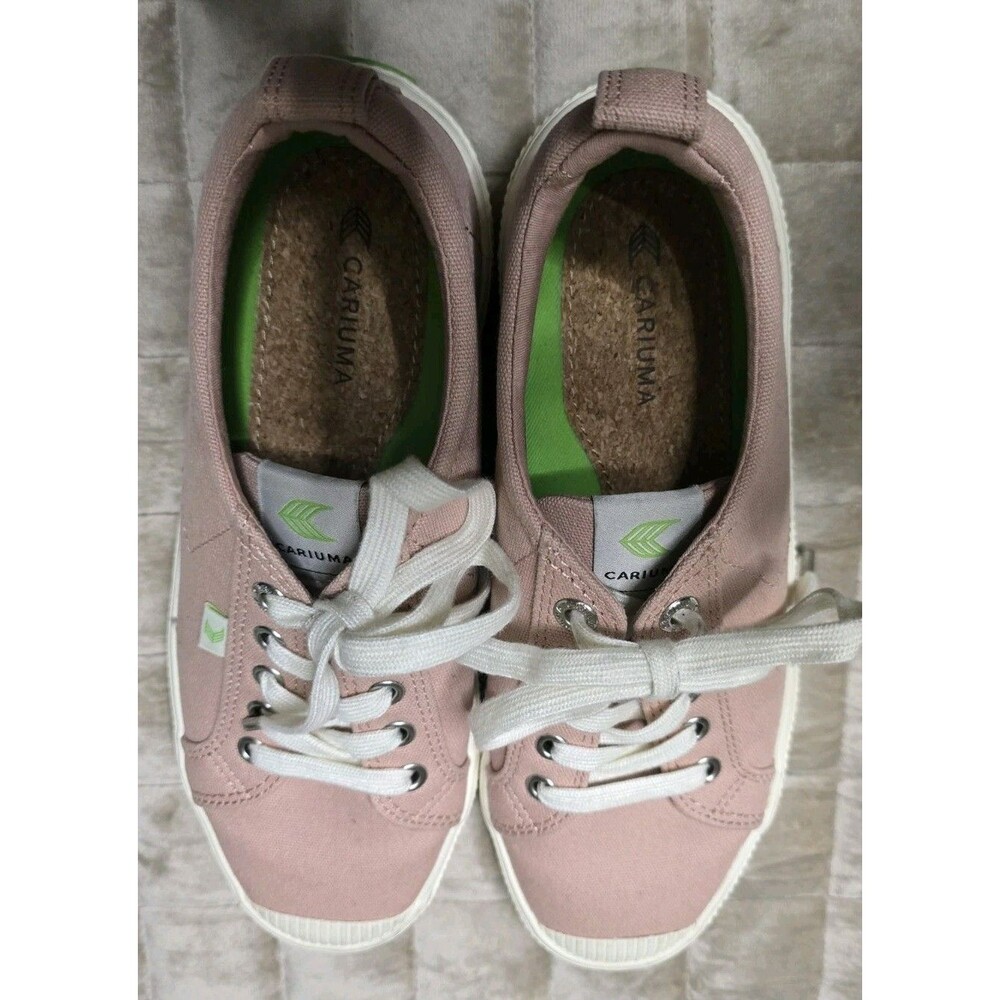 Cariuma Canvas Sneakers Women’s 9 Cork Insole Blush Pink Sustainable Comfort